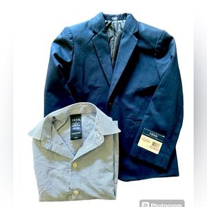 Izod boys shirt and jacket combo